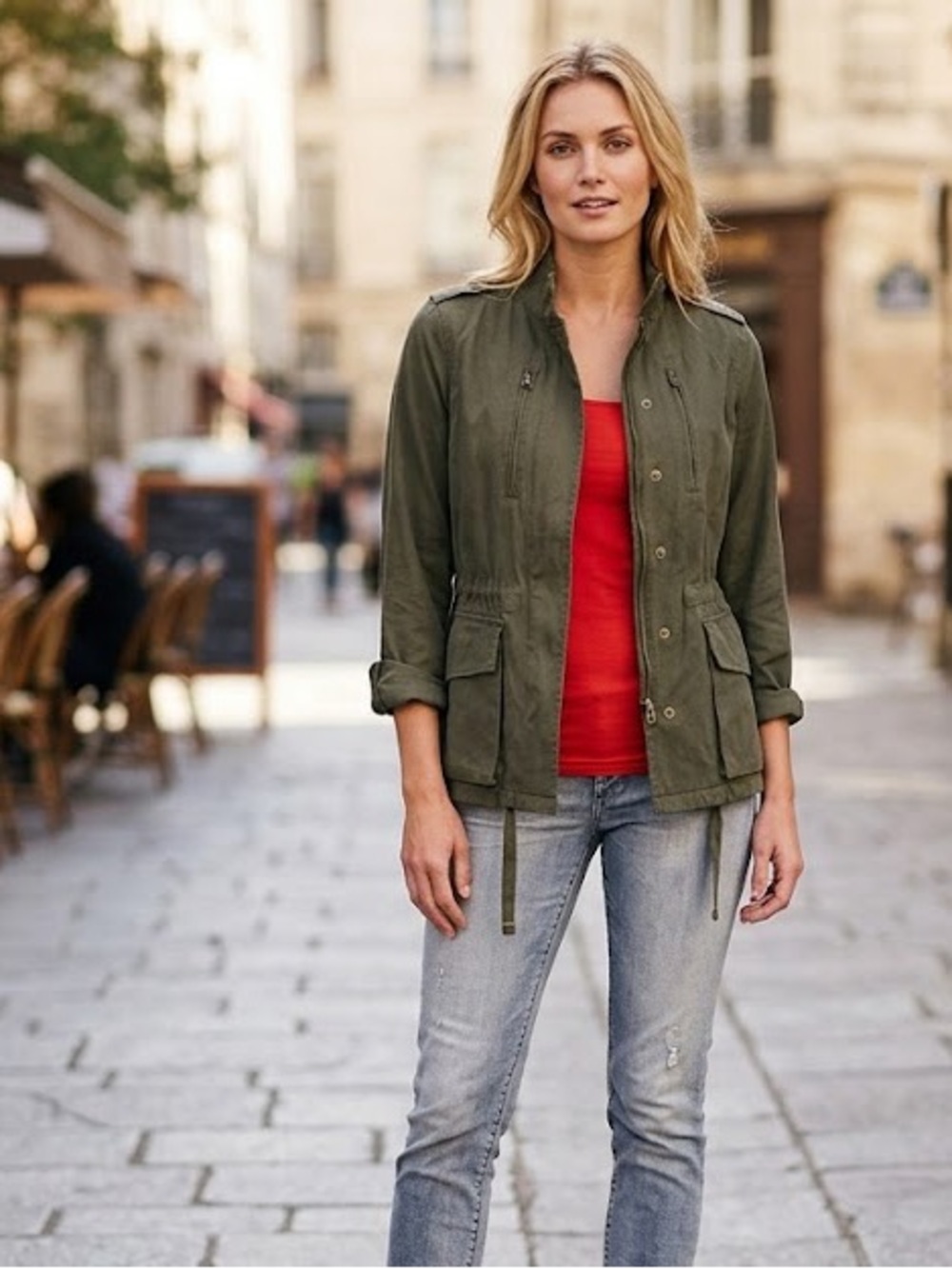 🍃🍂 JCP Utility Jacket Olive Women’s Medium